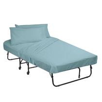Conjunto de lençóis Cottingon 100% algodão para berço, beliche, azul claro Conjunto de lençóis Cottingon 100% algodão para berço, beliche, azul claro