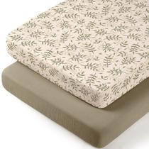 Conjunto de lençóis de berço ajustados lulumoon 84x53x10cm Algodão Conjunto de lençóis de berço ajustados lulumoon 84x53x10cm Algodão