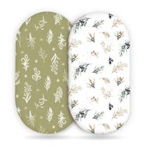 Conjunto de lençóis de berço GRSSDER Stretchy Ultra Soft, pacote com 2