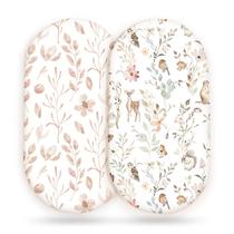 Conjunto de lençóis de berço GRSSDER Stretchy Ultra Soft, pacote com 2