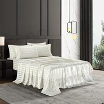 Conjunto de lençóis de cama AiMay Satin Italian Style 6 peças Queen