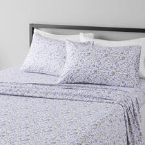 Conjunto de lençóis de cama Amazon Basics Lightweight Microfiber King Blue