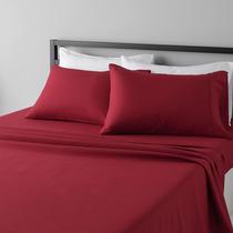 Conjunto de lençóis de cama Amazon Basics Lightweight Microfiber King