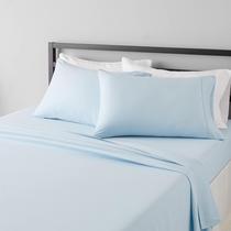Conjunto de lençóis de cama Amazon Basics Lightweight Microfiber Queen