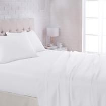 Conjunto de lençóis de cama Amazon Basics Microfiber Queen Bright White Conjunto de lençóis de cama Amazon Basics Microfiber Queen Bright White