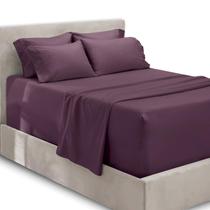 Conjunto de lençóis de cama Hearth & Harbor Luxury Soft Cal King Eggplant Conjunto de lençóis de cama Hearth & Harbor Luxury Soft Cal King Eggplant