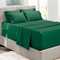 Conjunto de lençóis de cama Hearth & Harbor Luxury Soft Twin XL verde escuro Conjunto de lençóis de cama Hearth & Harbor Luxury Soft Twin XL verde escuro