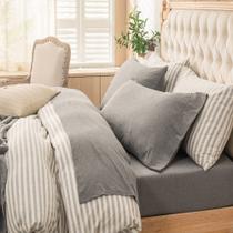Conjunto de lençóis de cama PURE ERA Jersey Knit 100% algodão queen Conjunto de lençóis de cama PURE ERA Jersey Knit 100% algodão queen