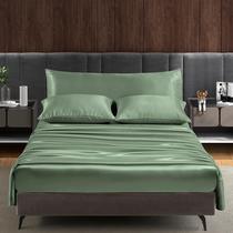 Conjunto de lençóis de cetim Entisn Queen Size, 5 peças, verde sálvia
