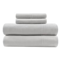 Conjunto de lençóis de design inteligente, mistura de malha de algodão, lençóis macios e respiráveis para todas as estações. O conjunto de lençóis de mistura de algodão é fresco e macio, o bolso profundo serve para colchões de até 16", cinza Twin GG, 3 peças