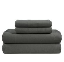 Conjunto de lençóis de flanela LANE LINEN 100% algodão Queen Size Charcoal