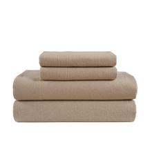 Conjunto de lençóis de flanela LANE LINEN 100% algodão Queen Size Taupe