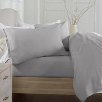 Conjunto de lençóis de flanela Market & Place Chalet Collection King Grey Conjunto de lençóis de flanela Market & Place Chalet Collection King Grey