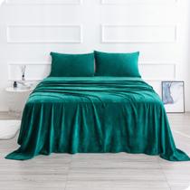 Conjunto de lençóis de lã Queen Size - Melhor temporada - Verde