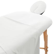 Conjunto de lençóis de mesa de massagem Avalon Care Microfiber, 3 peças, branco