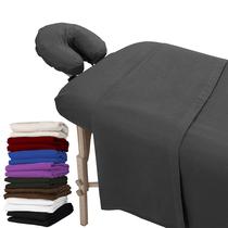 Conjunto de lençóis de mesa de massagem London Linens, 3 peças 100% algodão
