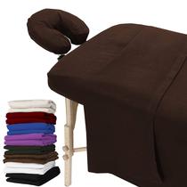 Conjunto de lençóis de mesa de massagem London Linens Extra Thick, 3 unidades