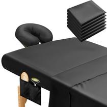 Conjunto de lençóis de mesa de massagem Mixweer, 9 unidades, conjunto de 3 (preto) Conjunto de lençóis de mesa de massagem Mixweer, 9 unidades, conjunto de 3 (preto)