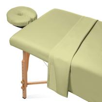 Conjunto de lençóis de mesa de massagem Saloniture Microfiber de 3 peças