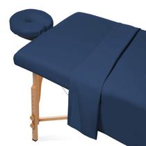 Conjunto de lençóis de mesa de massagem Saloniture Microfiber de 3 peças