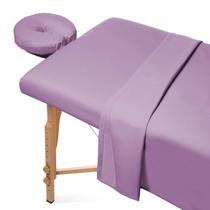 Conjunto de lençóis de mesa de massagem Saloniture Microfiber de 3 peças