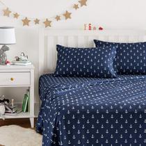 Conjunto de lençóis de microfibra infantil Amazon Basics, totalmente branco, 4 peças Conjunto de lençóis de microfibra infantil Amazon Basics, totalmente branco, 4 peças