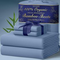 Conjunto de lençóis DECOLURE 100% orgânico Viscose Bamboo Queen Size Conjunto de lençóis DECOLURE 100% orgânico Viscose Bamboo Queen Size
