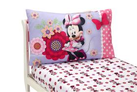 Conjunto de lençóis Disney Minnie Mouse Bow Power Toddler 2 peças