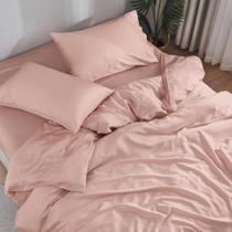 Conjunto de lençóis DOZ 100% viscose da Bamboo Organic Queen Blush