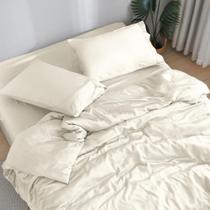 Conjunto de lençóis DOZ 100% viscose da Bamboo Organic Queen Ivory