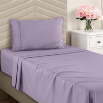 Conjunto de lençóis duplos Utopia Bedding, microfibra escovada, lavanda Conjunto de lençóis duplos Utopia Bedding, microfibra escovada, lavanda