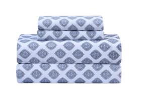 Conjunto de lençóis Feather & Stitch 100% algodão 300TC Percale King