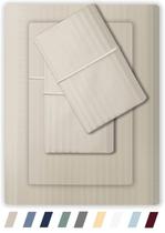 Conjunto de lençóis Feather & Stitch 500 TC Queen Size 100% algodão