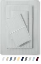 Conjunto de lençóis Feather & Stitch 500 TC Queen Size 100% algodão