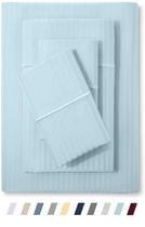 Conjunto de lençóis Feather & Stitch 500TC California King Aqua