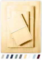 Conjunto de lençóis Feather & Stitch 500TC Split King 100% algodão Conjunto de lençóis Feather & Stitch 500TC Split King 100% algodão