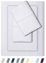 Conjunto de lençóis Feather & Stitch 500TC Split King Size branco