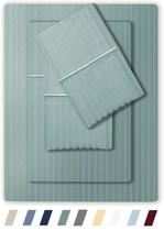 Conjunto de lençóis Feather & Stitch 500TC Split King Size Green