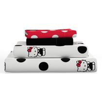 Conjunto de lençóis Franco Collectibles Hello Kitty Polka Dot Full