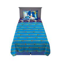 Conjunto de lençóis Franco Sonic The Hedgehog Microfiber Twin Size