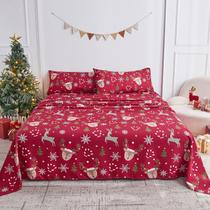 Conjunto de lençóis Gogreen Queen Size 4 peças Deep Pocket 16 cm de Natal