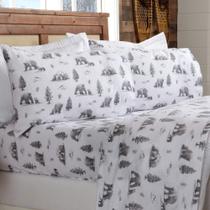 Conjunto de lençóis Great Bay Home 100% algodão turco Queen Flannel