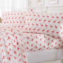 Conjunto de lençóis Great Bay Home Coastal Microfiber King Flamingo Conjunto de lençóis Great Bay Home Coastal Microfiber King Flamingo