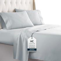 Conjunto de lençóis HC COLLECTION completo com 2 fronhas Ice Blue Conjunto de lençóis HC COLLECTION completo com 2 fronhas Ice Blue