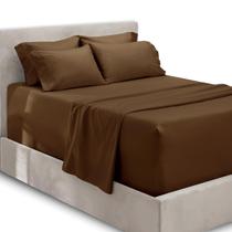 Conjunto de lençóis Hearth & Harbor Extra Deep Pocket King Size Brown Conjunto de lençóis Hearth & Harbor Extra Deep Pocket King Size Brown