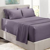 Conjunto de lençóis Hearth & Harbor Extra Deep Pocket King Size cinza Conjunto de lençóis Hearth & Harbor Extra Deep Pocket King Size cinza