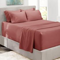 Conjunto de lençóis Hearth & Harbor Extra Deep Pocket Queen Pink Clay Conjunto de lençóis Hearth & Harbor Extra Deep Pocket Queen Pink Clay