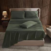 Conjunto de lençóis Hearth & Harbor Extra Deep Pocket Split King Olive Conjunto de lençóis Hearth & Harbor Extra Deep Pocket Split King Olive