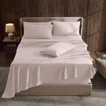Conjunto de lençóis Hearth & Harbor Luxury Soft Twin Peach Beige