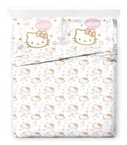Conjunto de lençóis Jay Franco Hello Kitty ultramacio em tamanho real